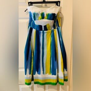 Calvin Klein Watercolor Strapless Dress, Size 6, Reduced Shipping